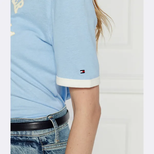 Футболка Varsity Ringer стандартного кроя Tommy Hilfiger, синий — фото 4