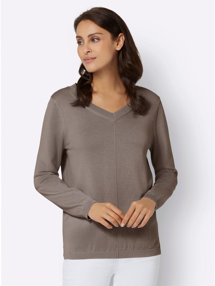 

Свитер с V-образным вырезом серо-коричневого цвета WITT WEIDEN