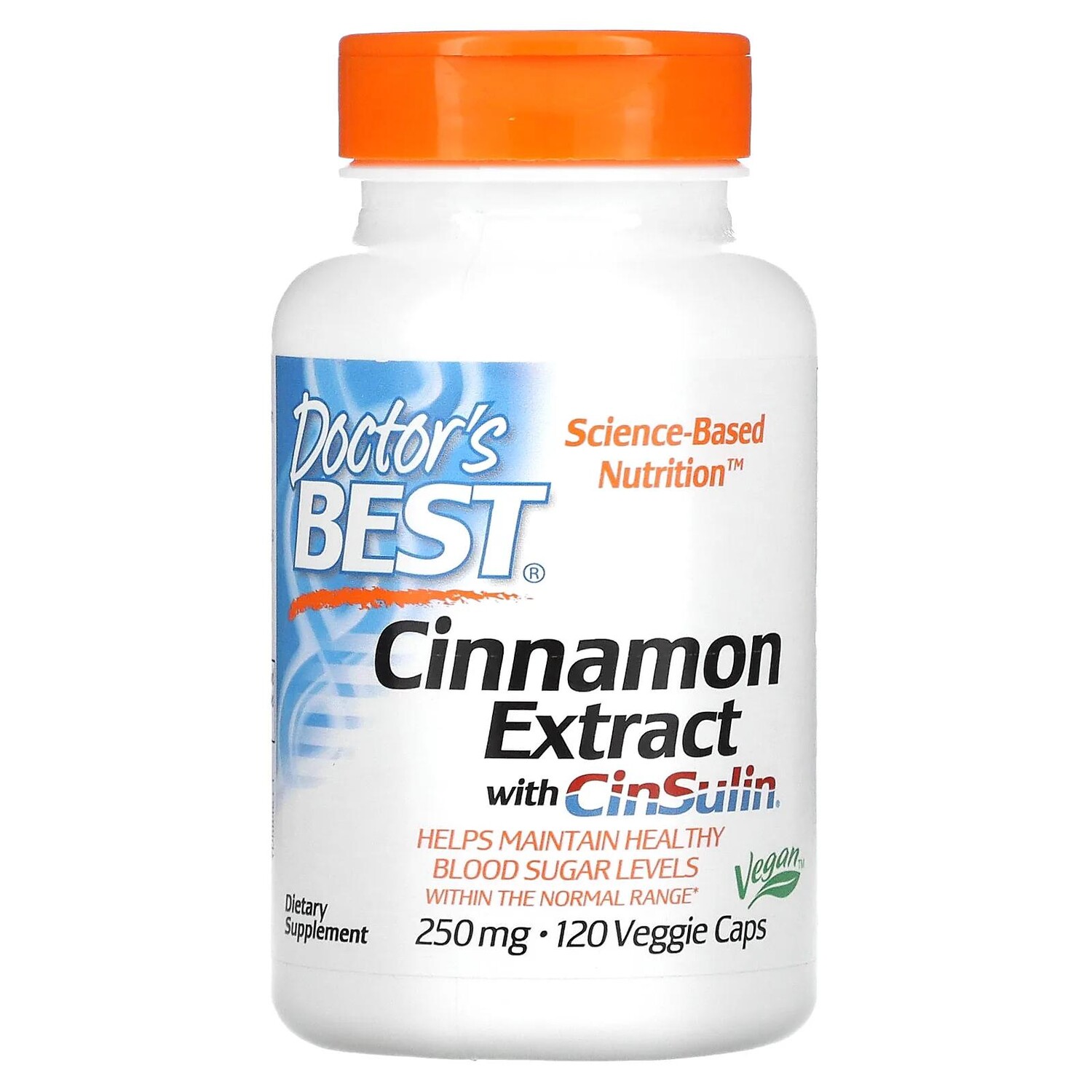 

Doctor's Best Экстракт корицы и CinSulin 250 мг 120 растительных капсул