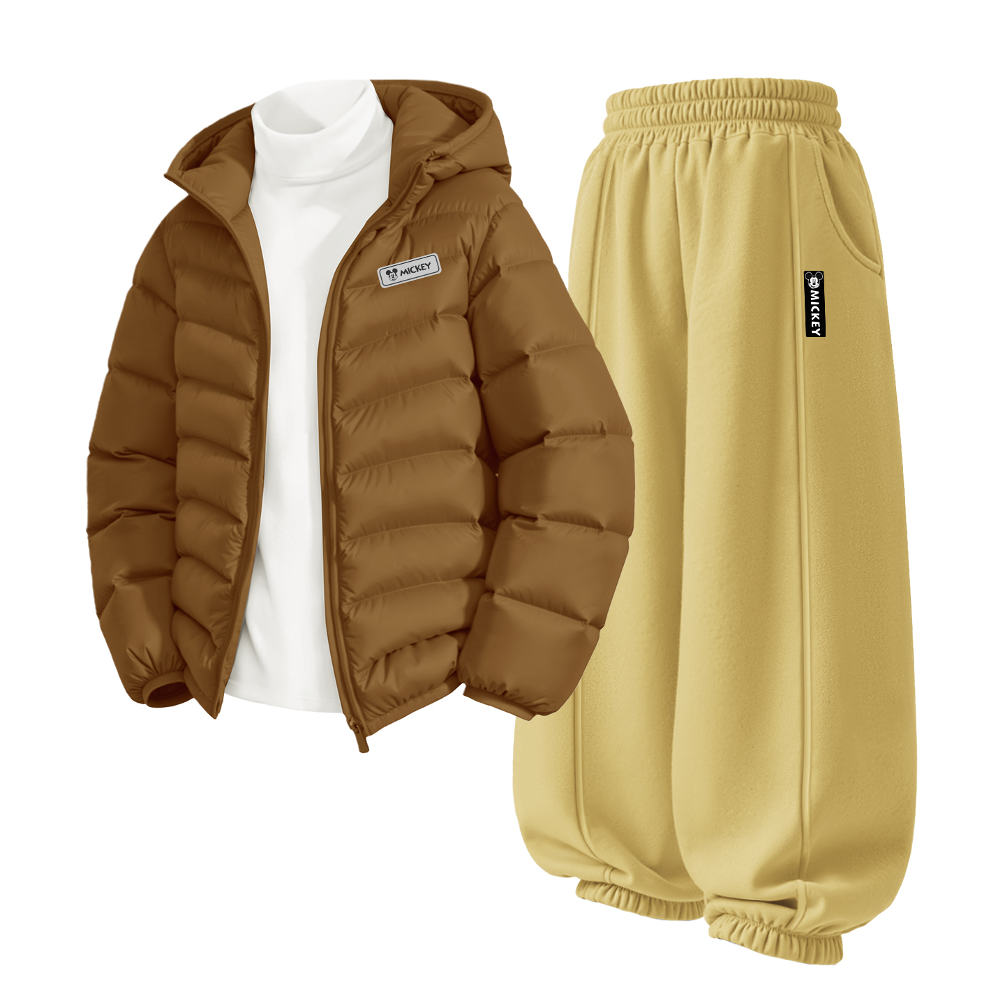 

Детская повседневная спортивная одежда Disney, коричневый/желтый