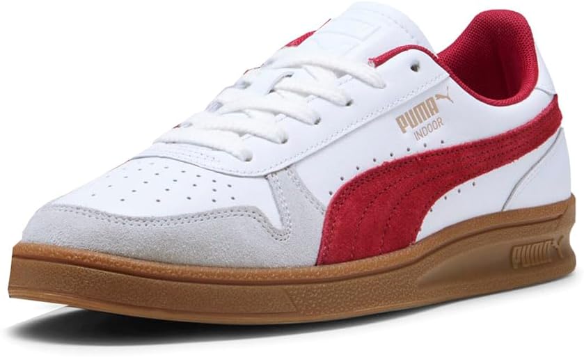 Мужские кроссовки PUMA для помещений с шнуровкой, повседневные - белые — фото 2