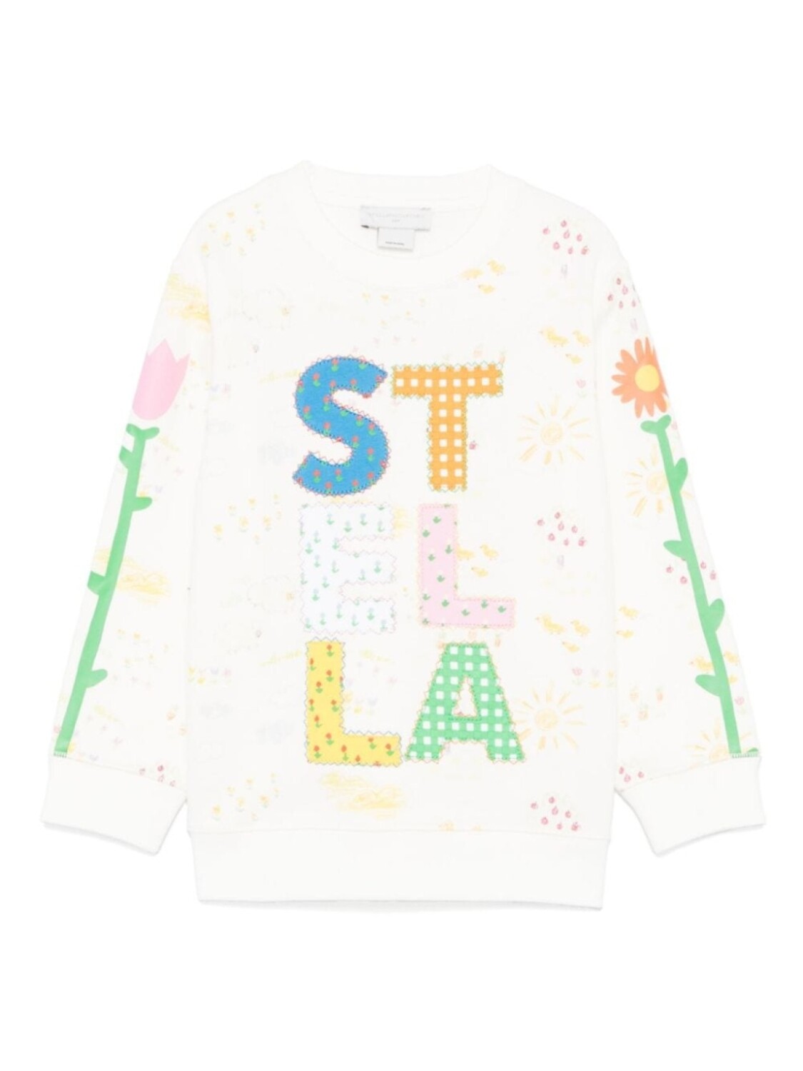 

Толстовка Stella McCartney Kids с аппликацией логотипа, белый