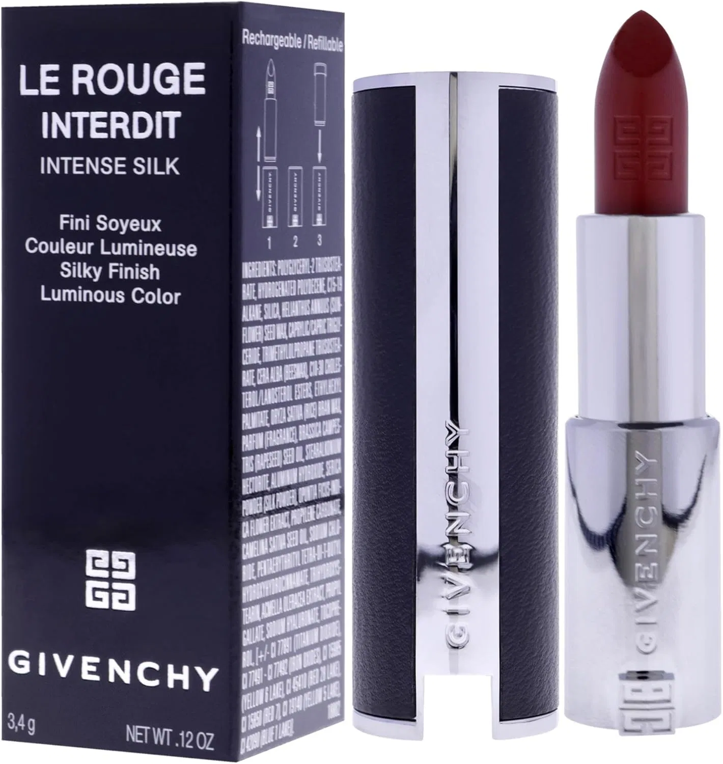 Помада Silky Givenchy Rouge Interdit 3.4 г №227 Rouge Enfuse красный — фото 4