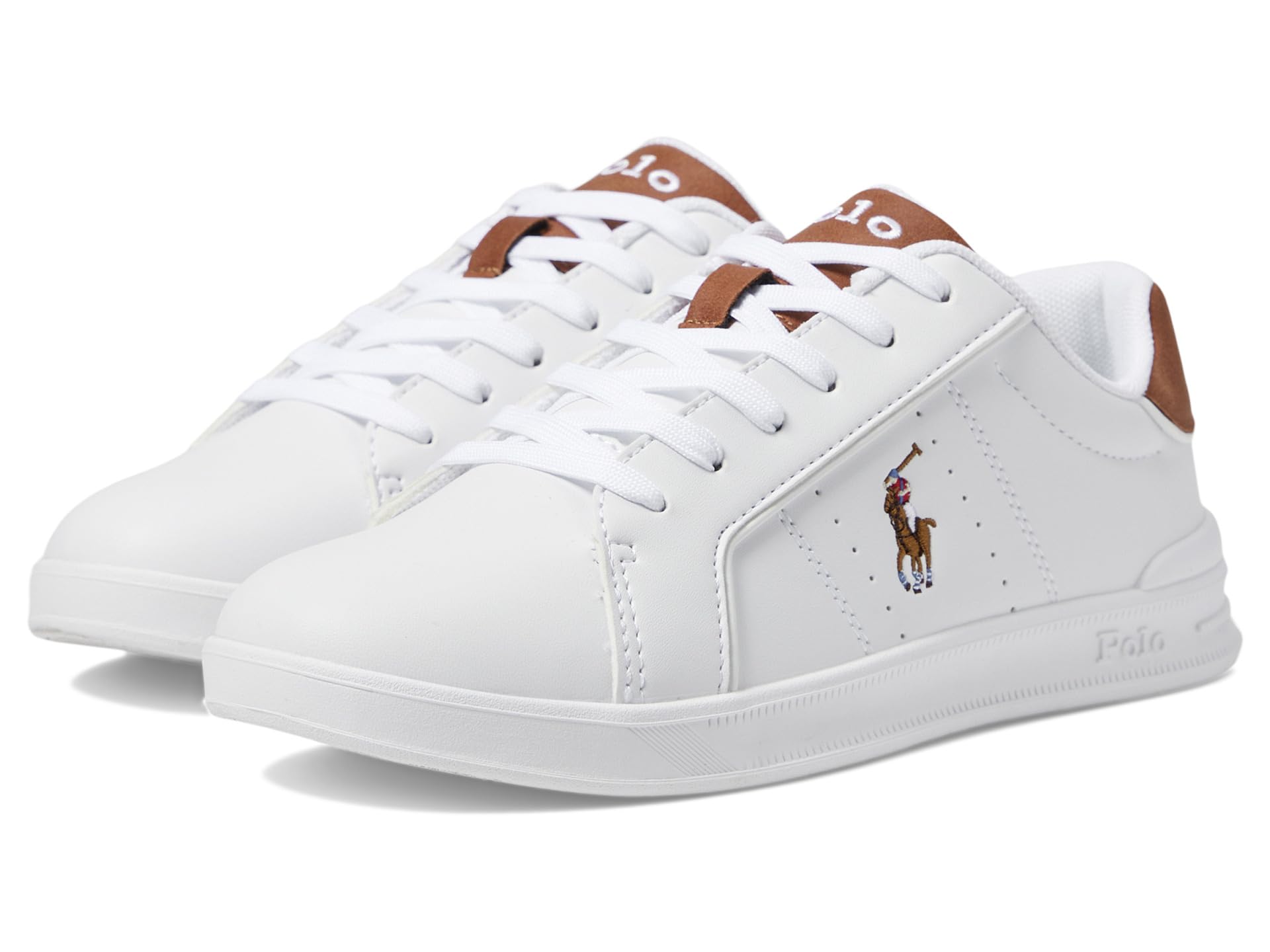

Кроссовки Polo Ralph Lauren Kids Heritage Court III, цвет White/Tan
