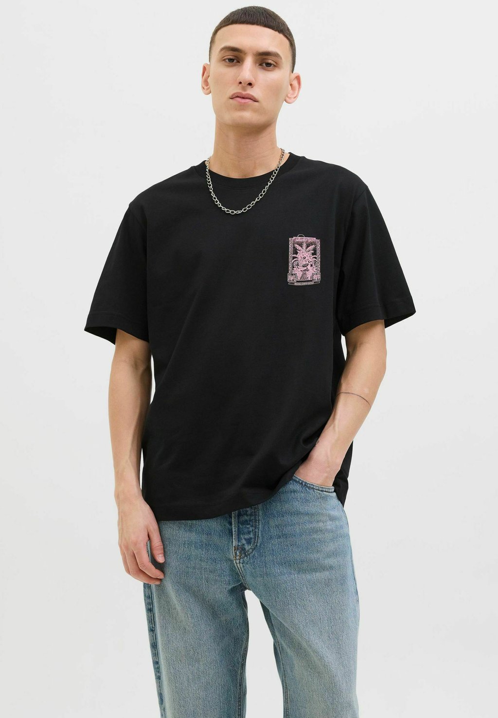

Футболка с принтом Jack & Jones, черный