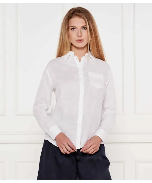 

Льняная рубашка Relaxed fit Gant, белый