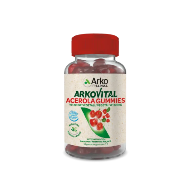 

Arkovital Acerola Gummies 60 жевательных таблеток без глютена Arkopharma