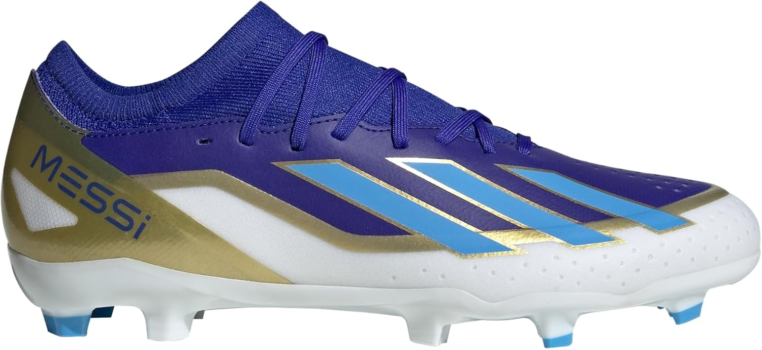 Кроссовки Adidas Unisex-Adult X Crazyfast League Firm Ground, белый/голубой — фото 2