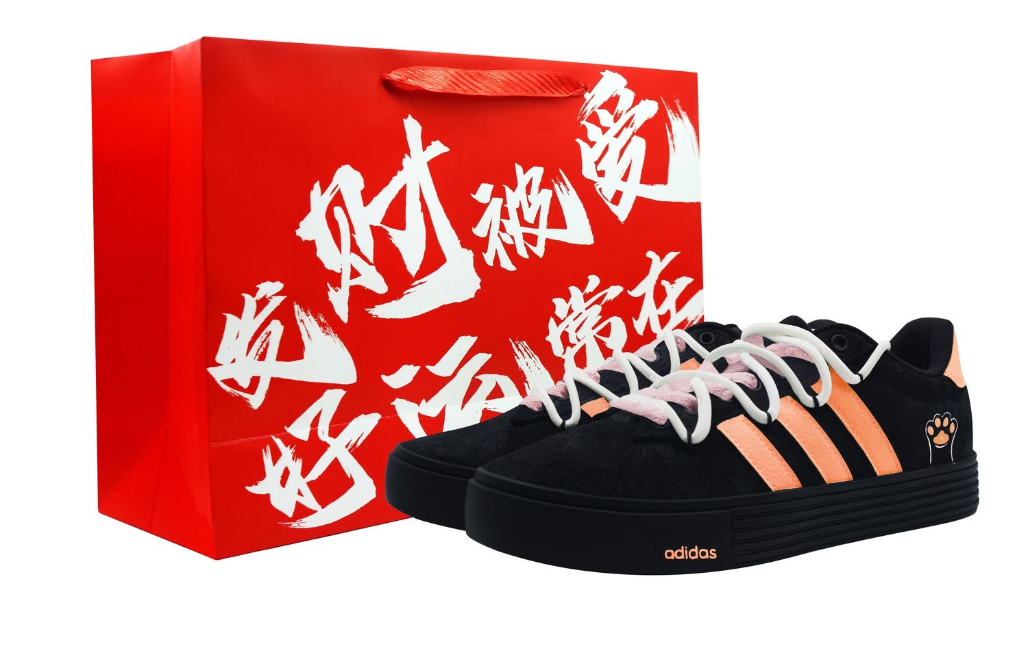 

Ежедневные 4.0 chubby little craftsman устойчивые к истиранию низкие кроссовки для скейтбординга унисекс black Adidas, оранжевый