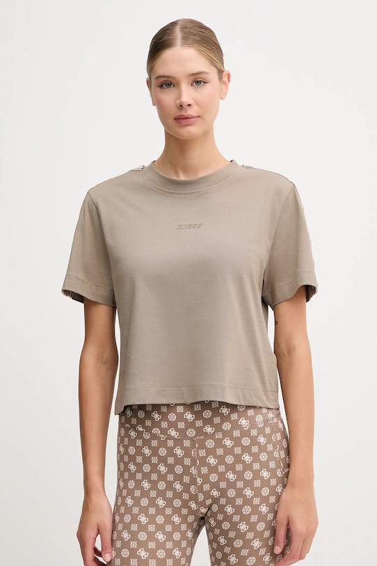 

Хлопковая футболка Britney Guess, зеленый