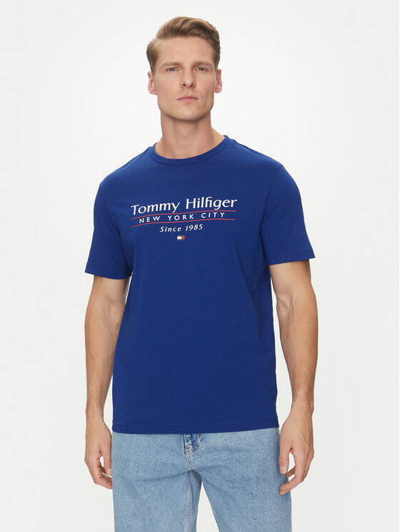 

Футболка обычного кроя Center Stack MW0MW38621 Tommy Hilfiger, синий