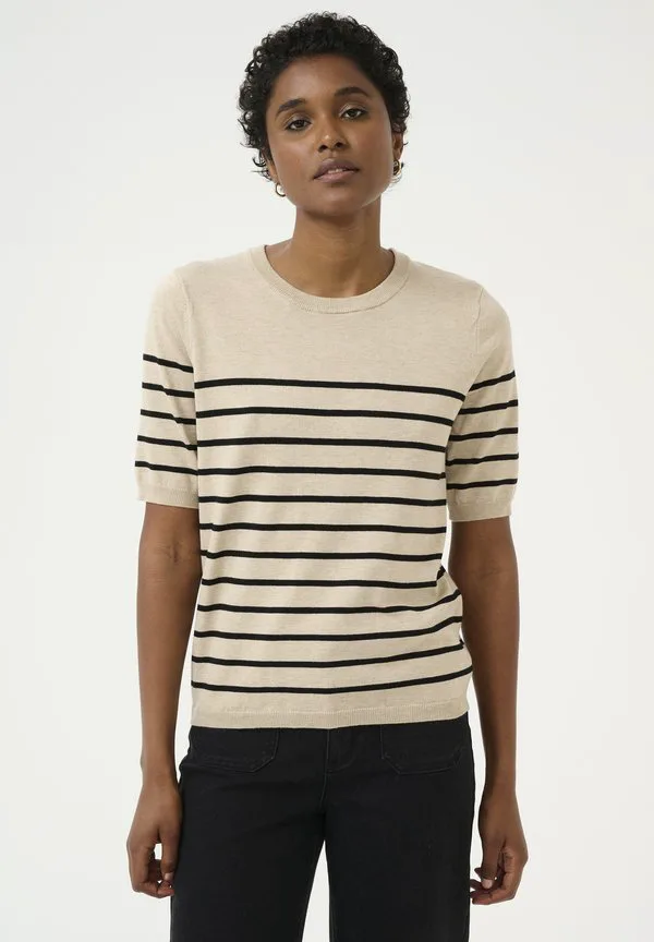 

Футболка kalizza в полоску Kaffe, Feather Gray Mel Black, Черный, Футболка kalizza в полоску Kaffe, Feather Gray Mel Black