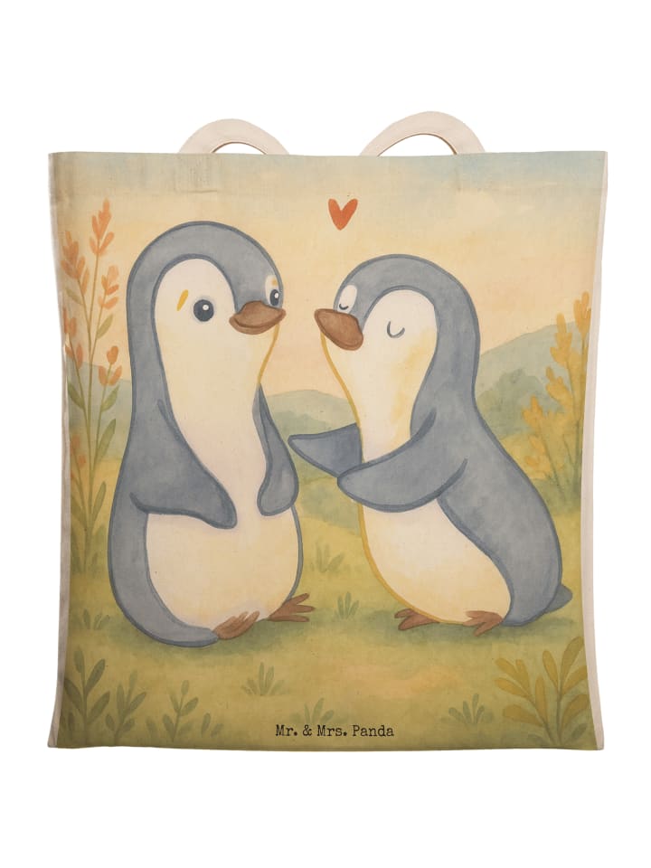 

Сумка через плечо с пингвинами, уютный дизайн без слогана, белого цвета. Mr. & Mrs. Panda