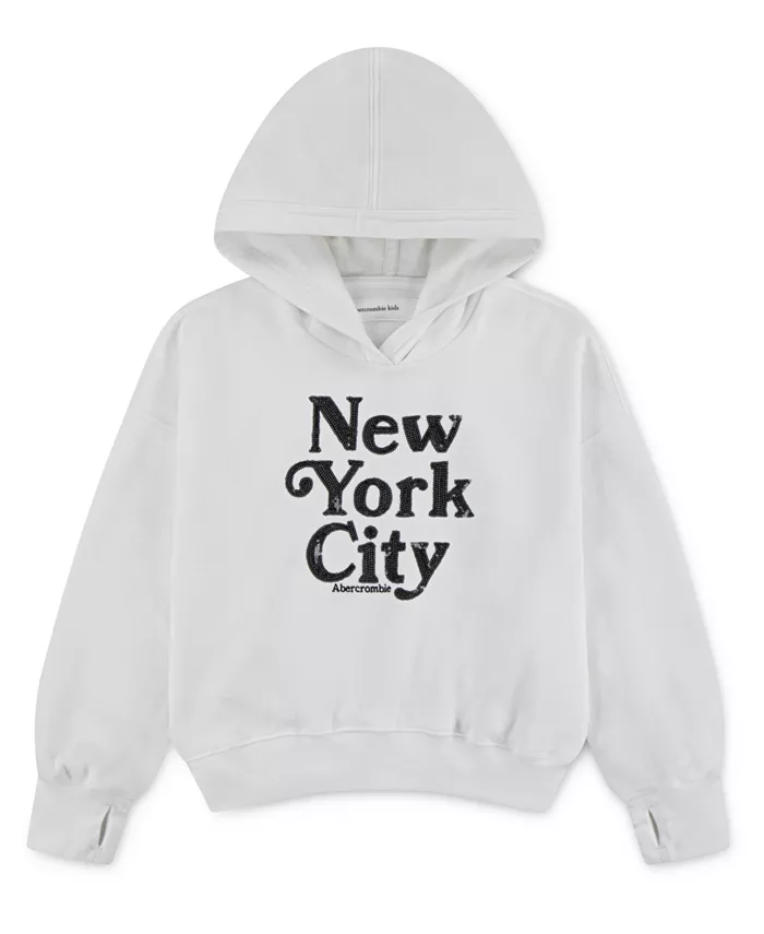 

Толстовка с капюшоном для девочек в стиле балета Нью-Йорка abercrombie kids, белый
