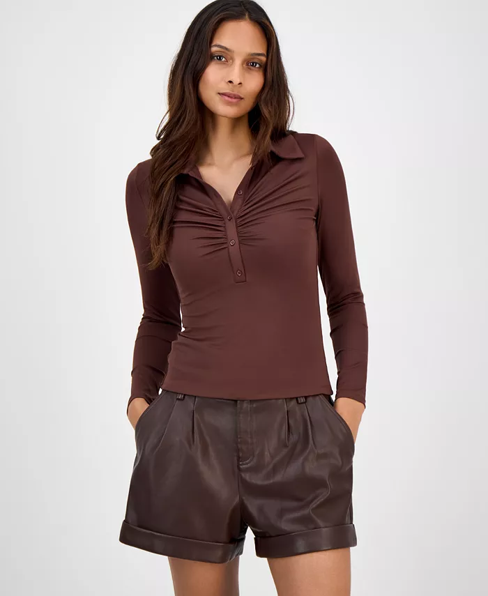 

Женская поло с защипами Bar Iii, коричневый