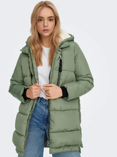 

Only стеганое пальто "ONLNORA LONG PUFFER COAT", с капюшоном, цвет Sea Spray