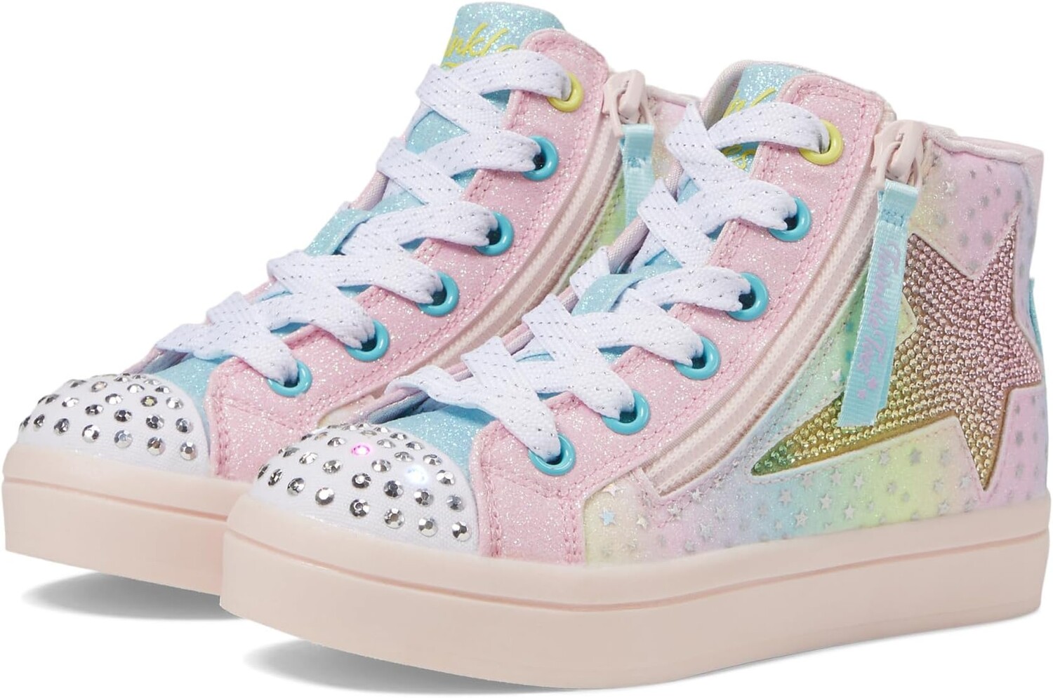 

Кроссовки Twi-Lites 2.0 - Star Zips 314398L SKECHERS KIDS, цвет Pink/Multi