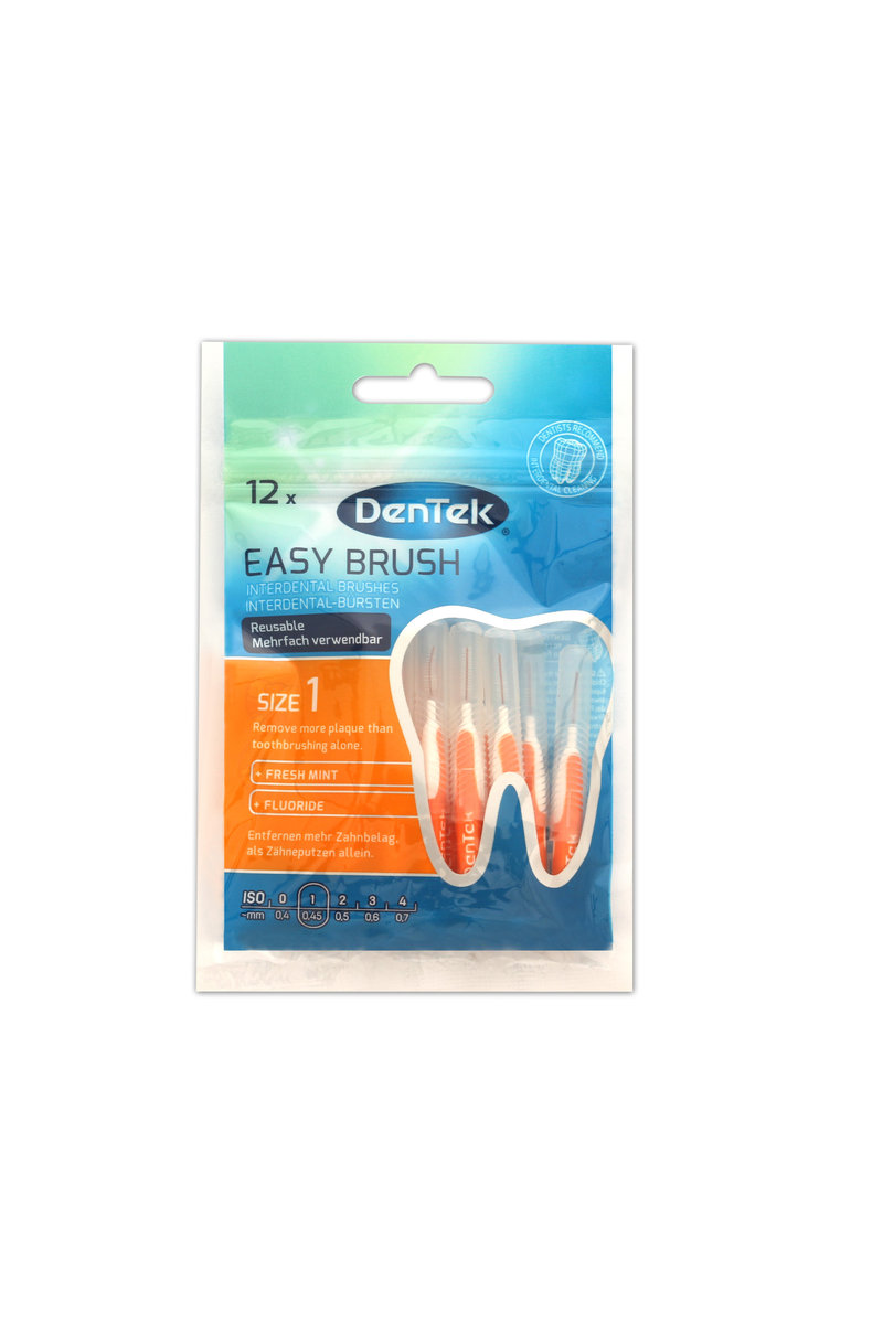 

DENTEK Easy Brush ISO 1, межзубные ершики, 12 шт.