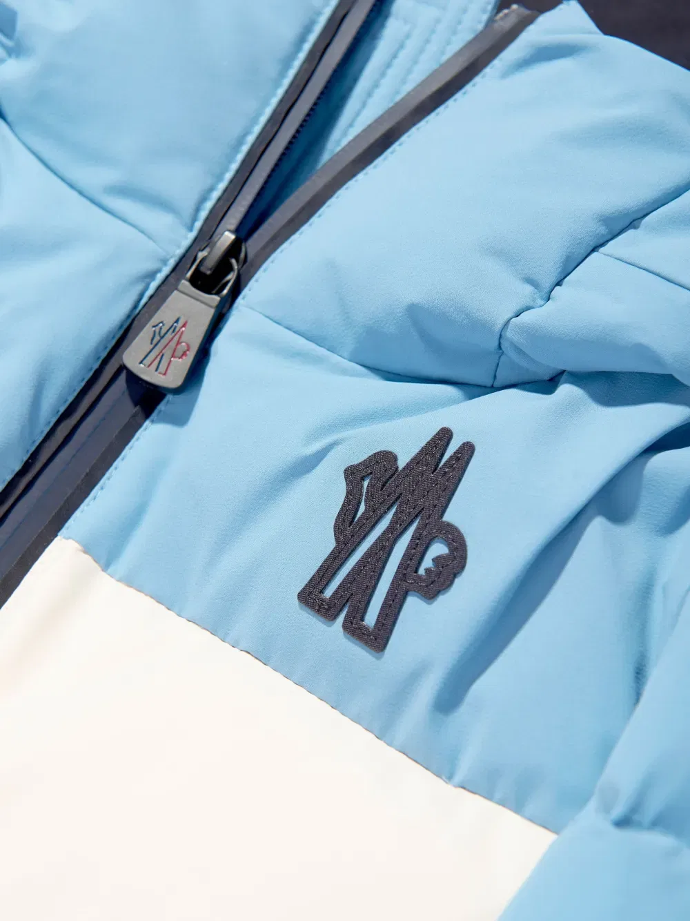 Горнолыжный костюм с поясом и цветовыми блоками Moncler Grenoble Kids, синий — фото 3