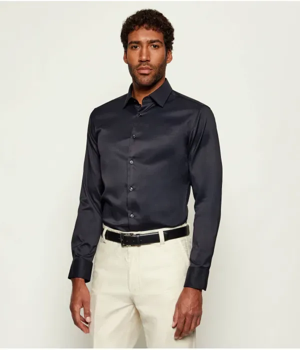 P-Hank-Kent-C1-222 Рубашка slim fit Boss, черный