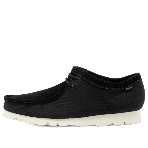 

Кроссовки wallabee gore-tex 'black canvas' Clarks, черный