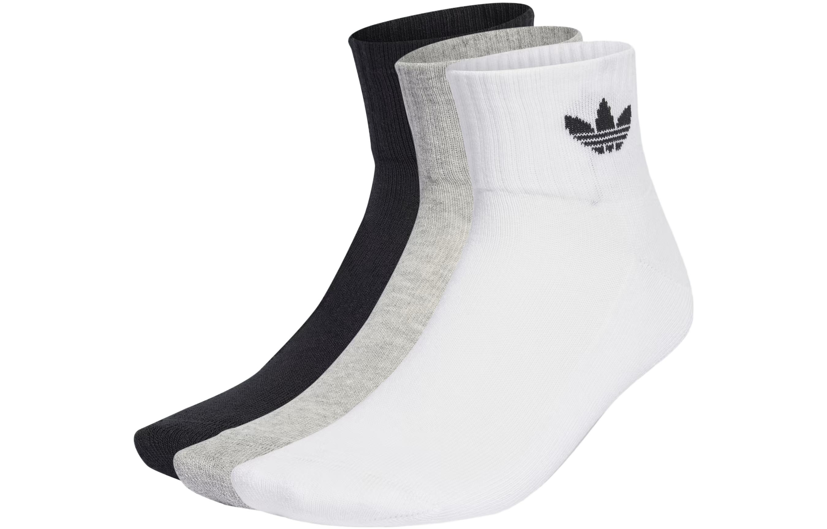 

Носки до середины голени унисекс, 3 пары Adidas Originals, 3 Pack (White+Medium Gray+Black)