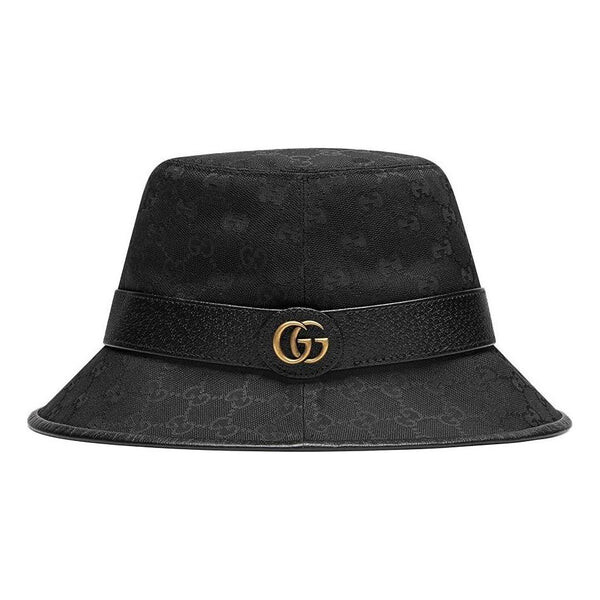 

Бейсболка gg canvas bucket hat with double g 'black' Gucci, черный