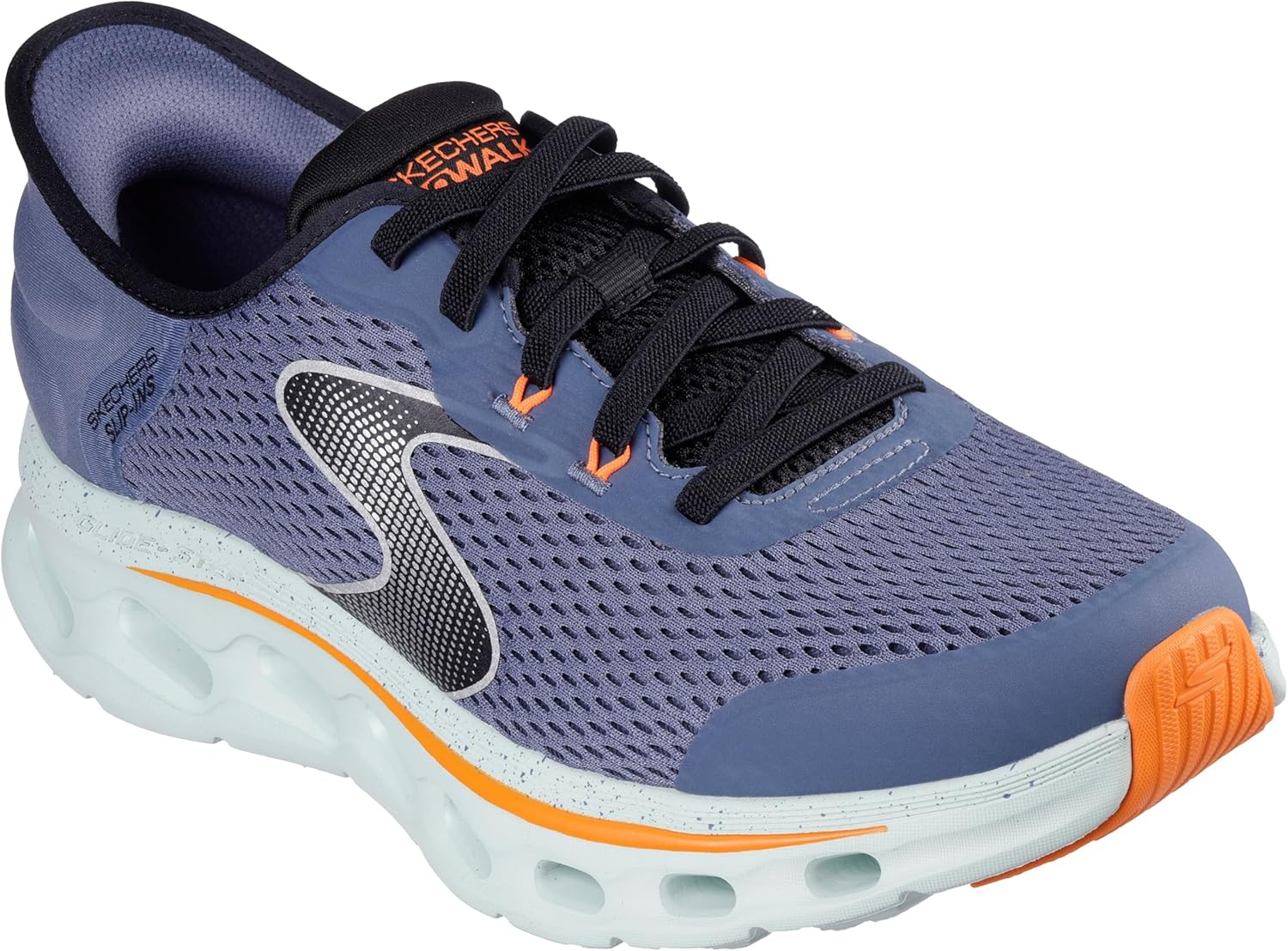 Мужские кроссовки Skechers Go Walk Glide-Step 2.0 Zander, синий/оранжевый/темно-синий — фото 4