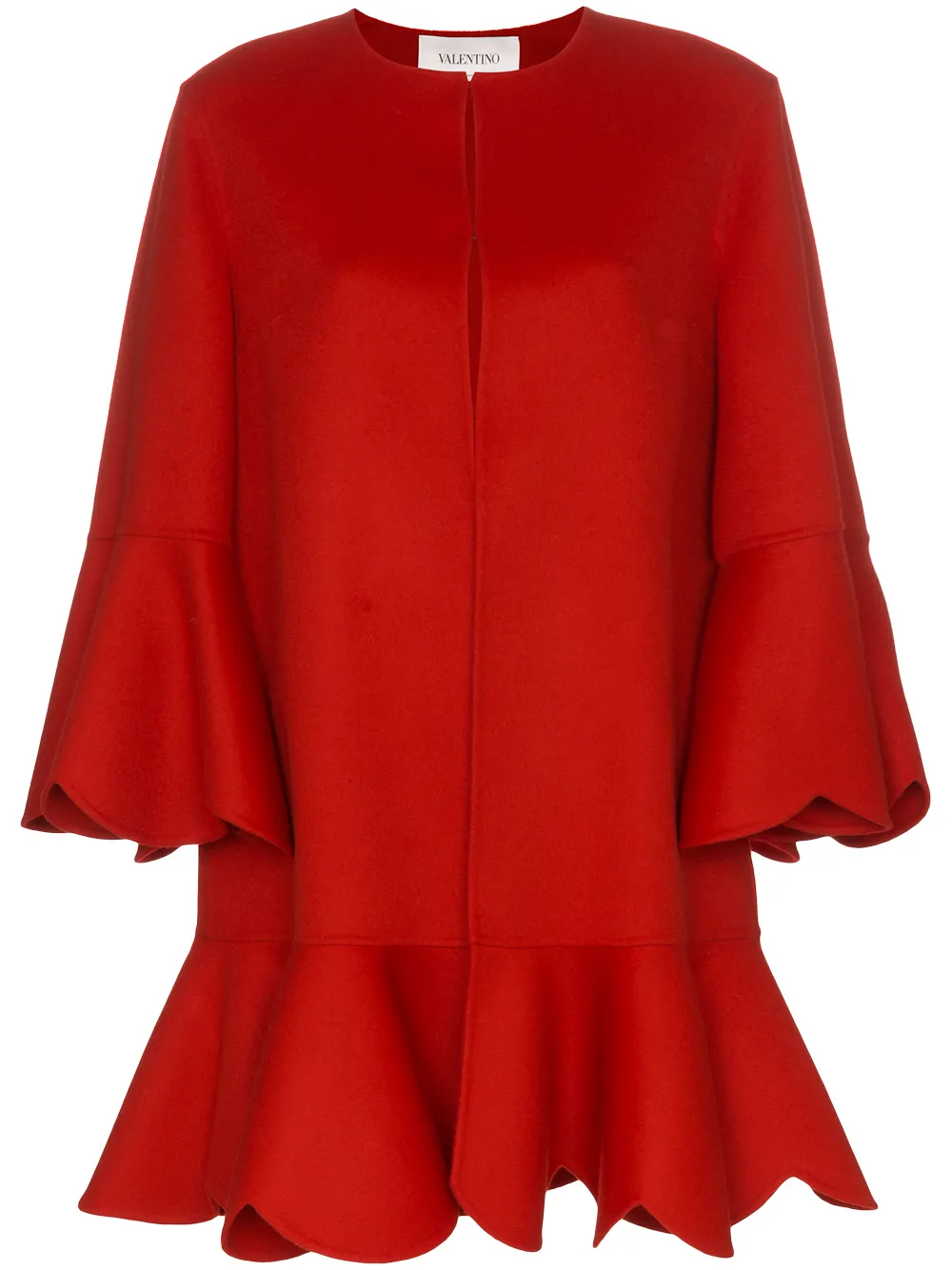 

Короткое пальто с баской VALENTINO GARAVANI, красный