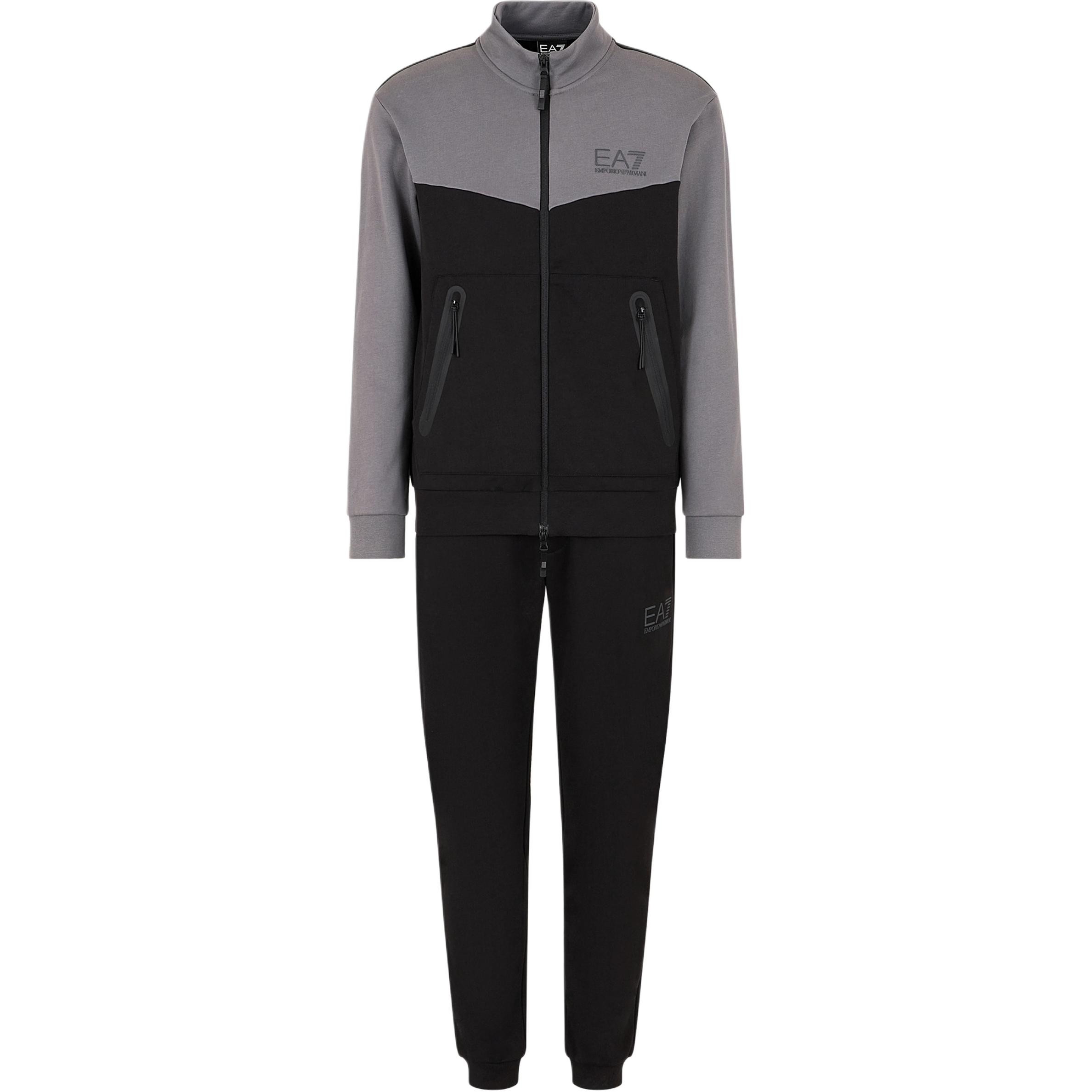 

Тренировочный костюм с молнией и принтом Ea7 EMPORIO ARMANI