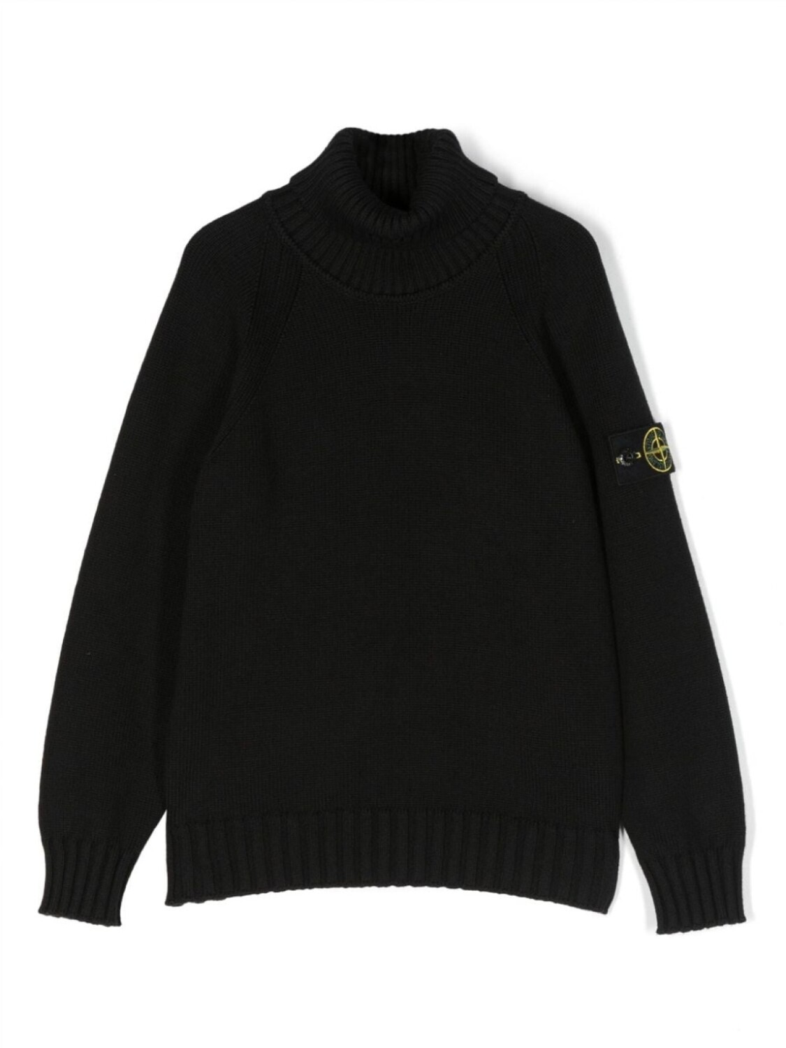 

Stone Island Junior джемпер с воротником-воронкой, черный