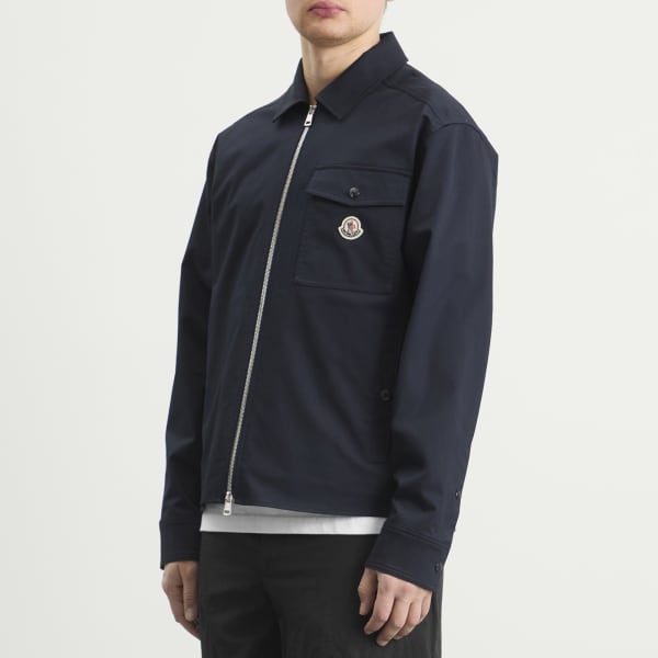 Джек-Рубашка из габардинового хлопка Moncler, темно-синий — фото 2