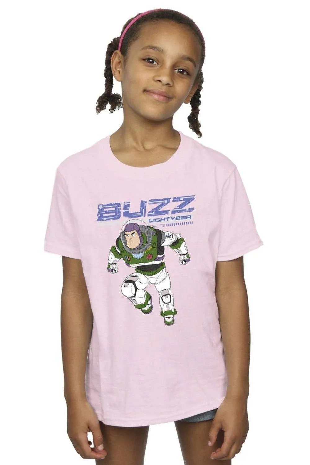 

Хлопковая футболка Lightyear Buzz Jump To Action Disney, розовый
