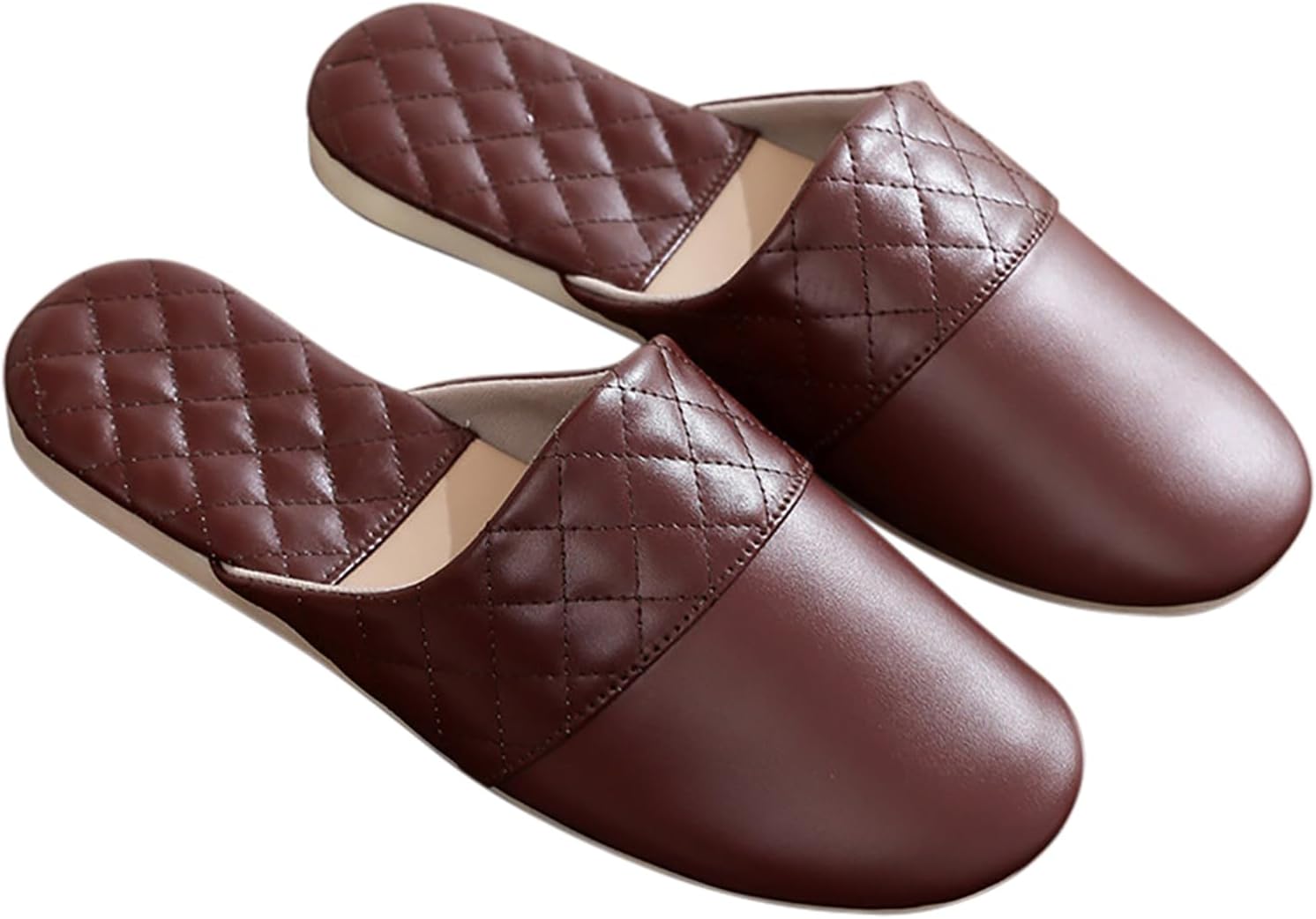 

Мужские кожаные тапочки Abborora из натуральной кожи с эффектом памяти, Coffee