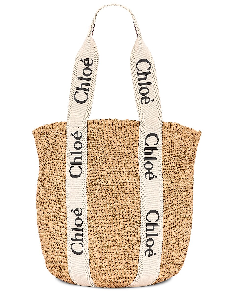

Сумка через плечо Chloe Large Woody Tote, белый