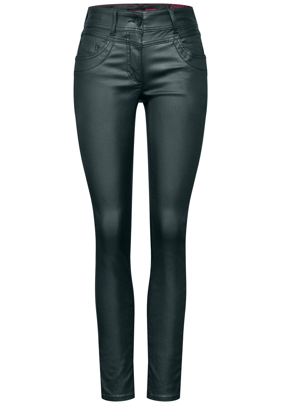 

Кожаные штаны CECIL Slim fit Pants, черный