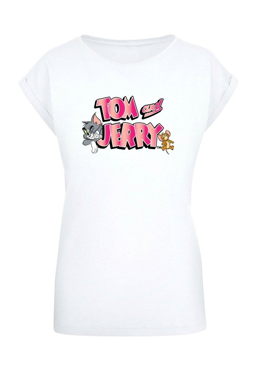 

Футболка с принтом TOM AND JERRY GRADIENT LOGO ABSOLUTE CULT, белый