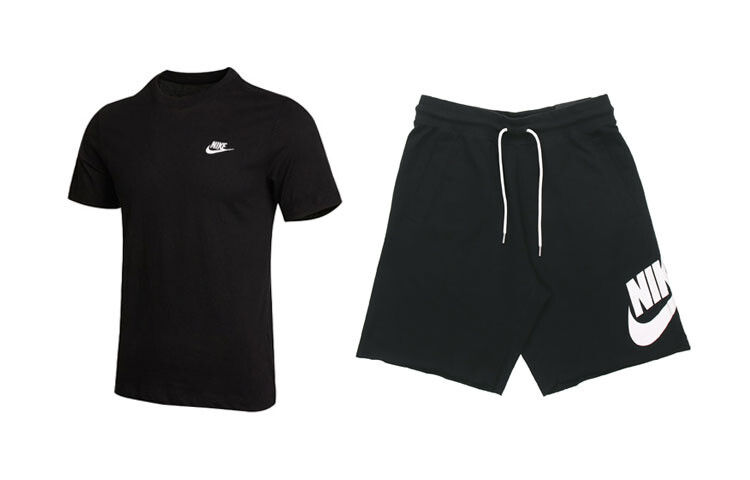 

Повседневный спортивный мужской спортивный костюм черный Nike, черный