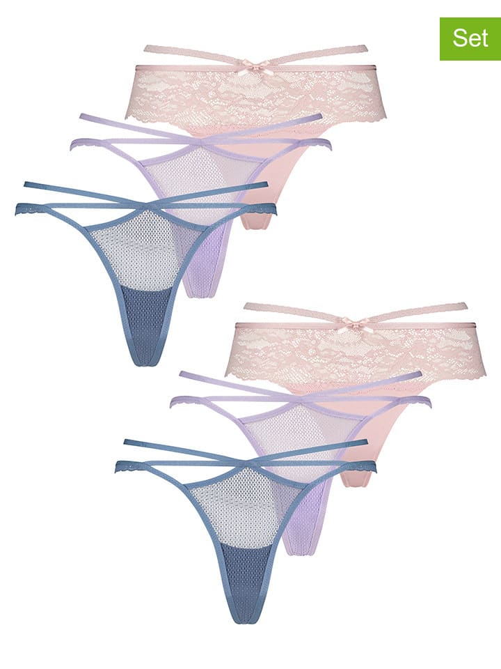 

Стринги Hunkemöller 6er Set s, цвет blau/rosa/lila