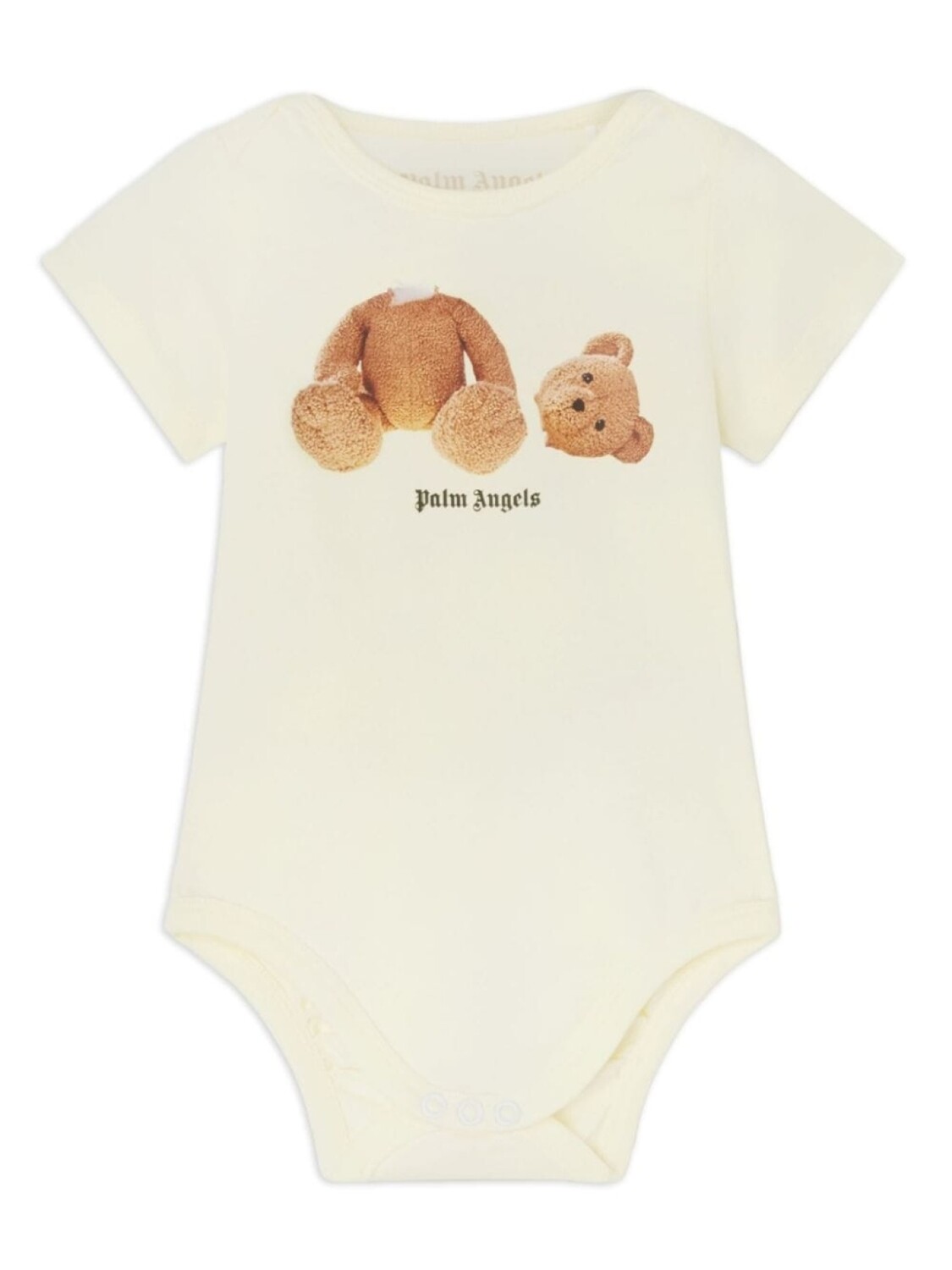 

Palm Angels Kids боди Broken Bear, нейтральный цвет