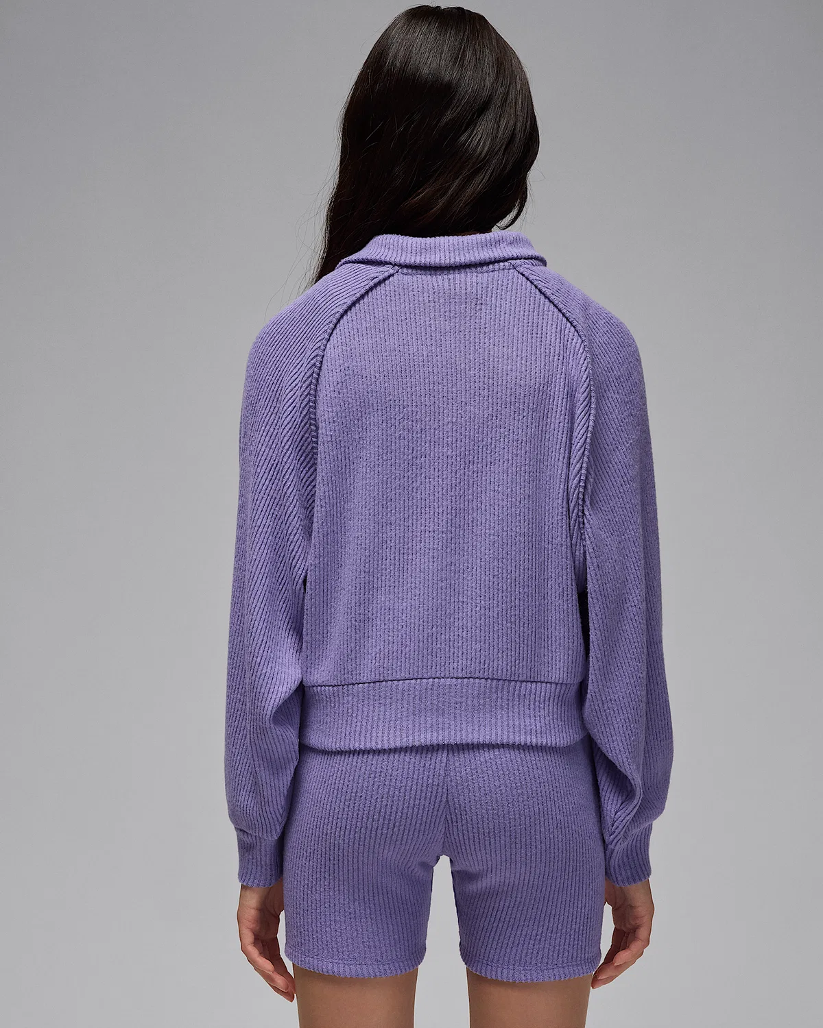 Детская флисовая кофта Jordan с четверть-застежкой, Dusty Amethyst — фото 2