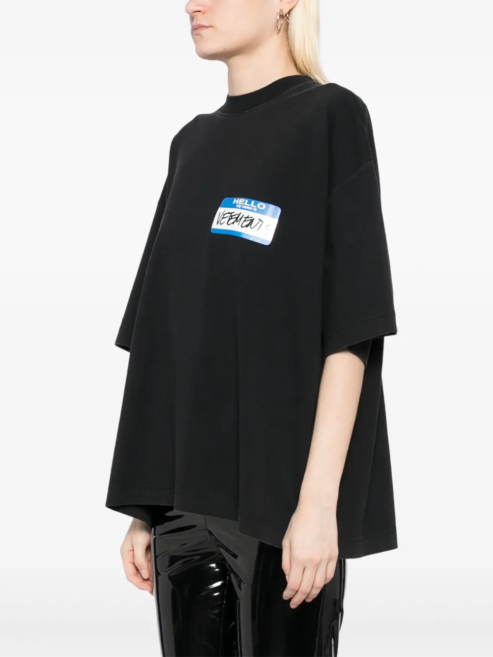 Футболка с круглым вырезом VETEMENTS, черный — фото 3