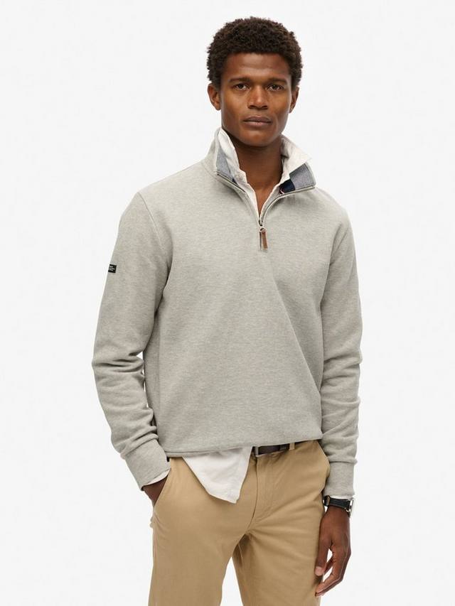 

Толстовка core pique henley с капюшоном Superdry, цвет Grey Marl