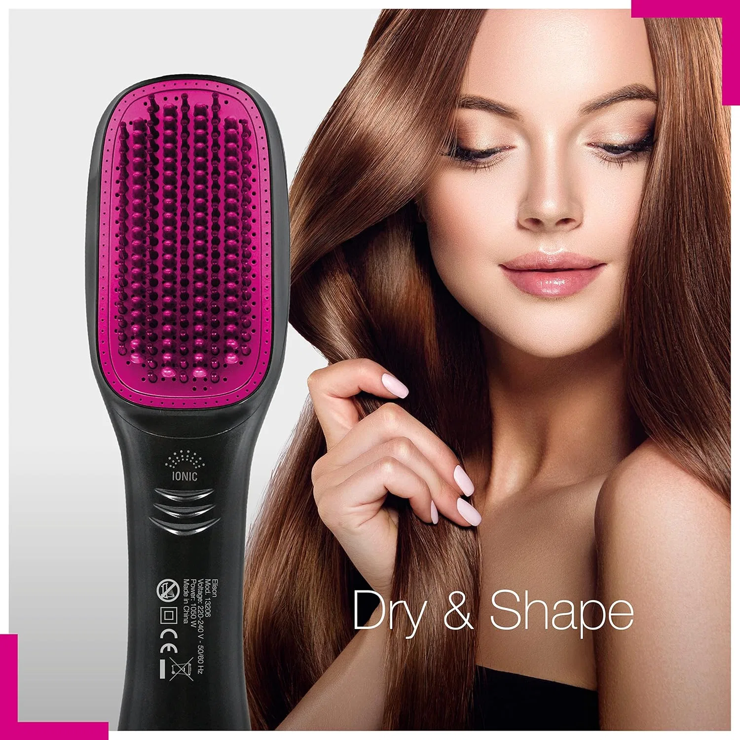Электрическая расческа-выпрямитель ELISON с ионизацией Elison, Pro Air Dryer Brush — фото 2