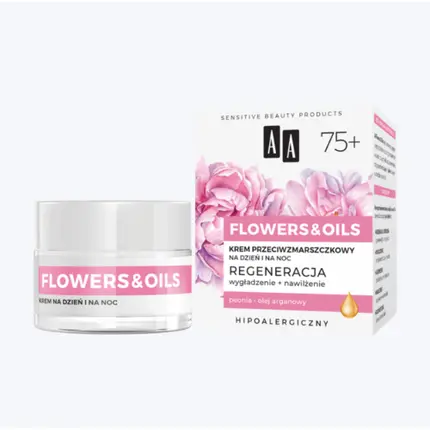 

AA Flowers & Oils Восстанавливающий дневной и ночной крем против морщин 75+ 50 мл