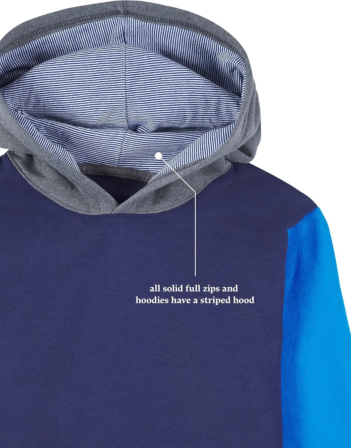 Толстовка Fruit of the Loom для мальчиков, Full Zip - Navy/Green — фото 2