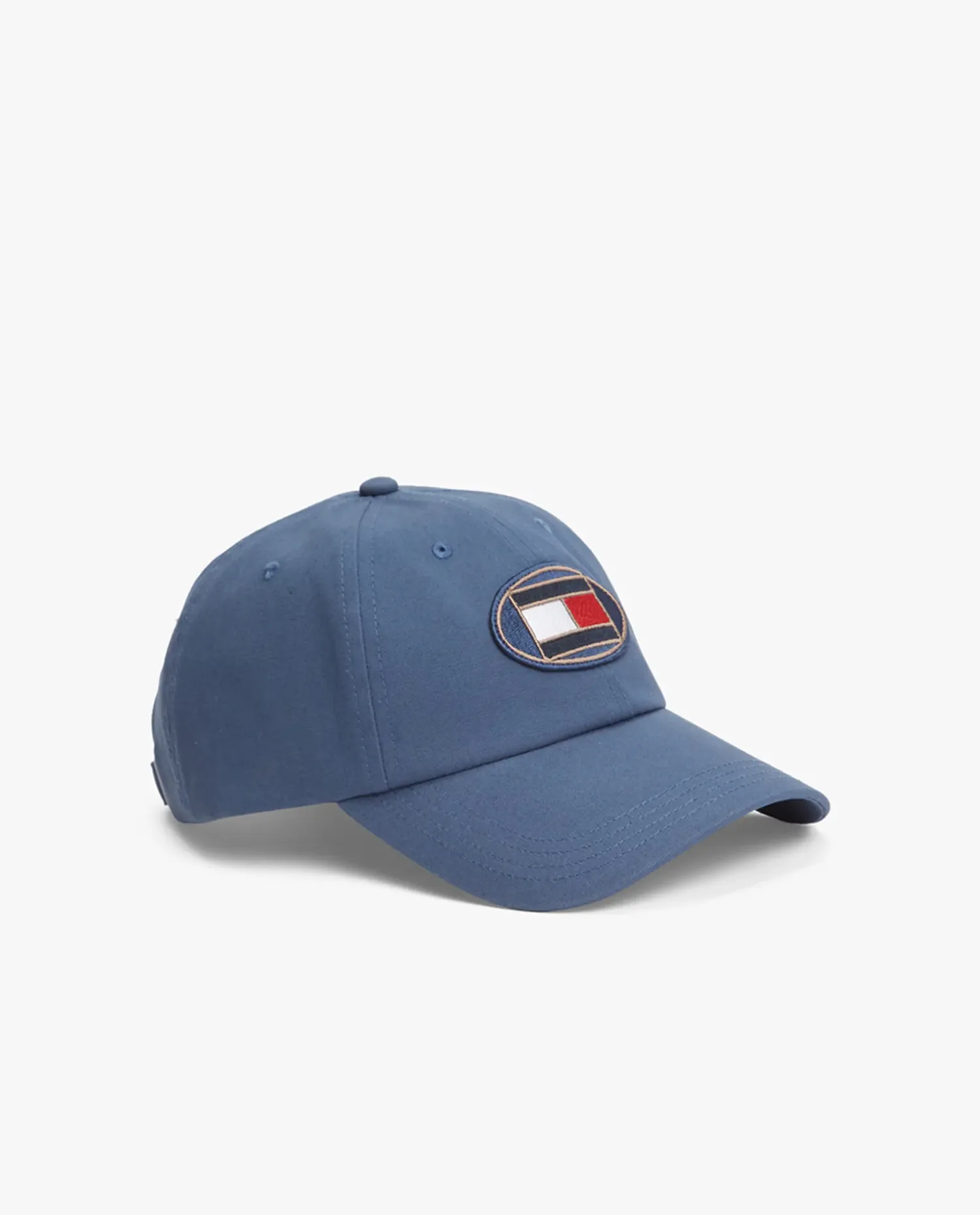 Мужская однотонная кепка с логотипом по центру, большие размеры Tommy Hilfiger, индиго синий