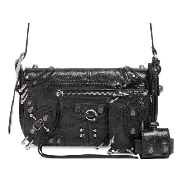 

Сумка le cagole xs flap bag with piercings 'black' Balenciaga, черный