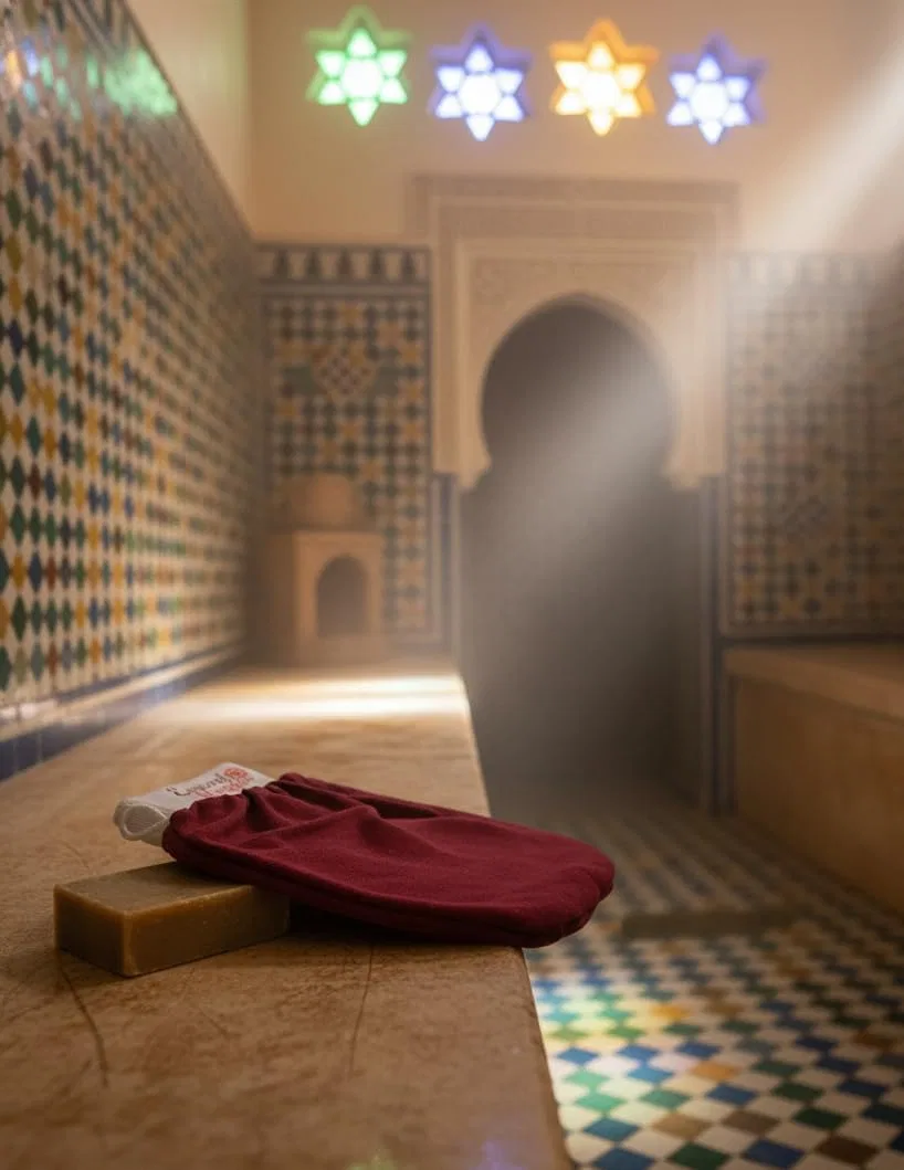 Марокканская отшелушивающая перчатка Kessa для хаммама Essence Of Morocco — фото 3