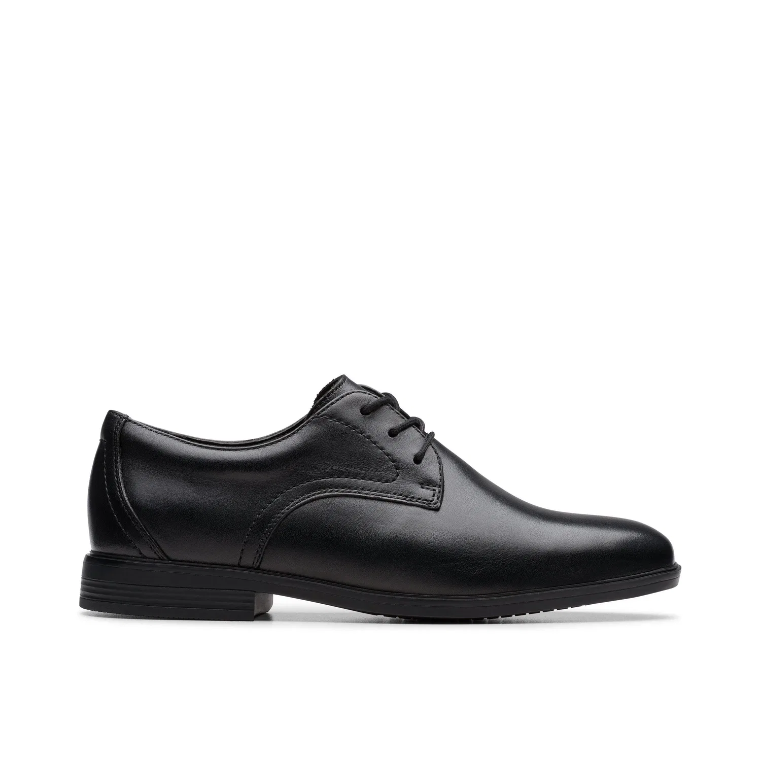 Туфли кожаные на шнуровке Clarks, черный